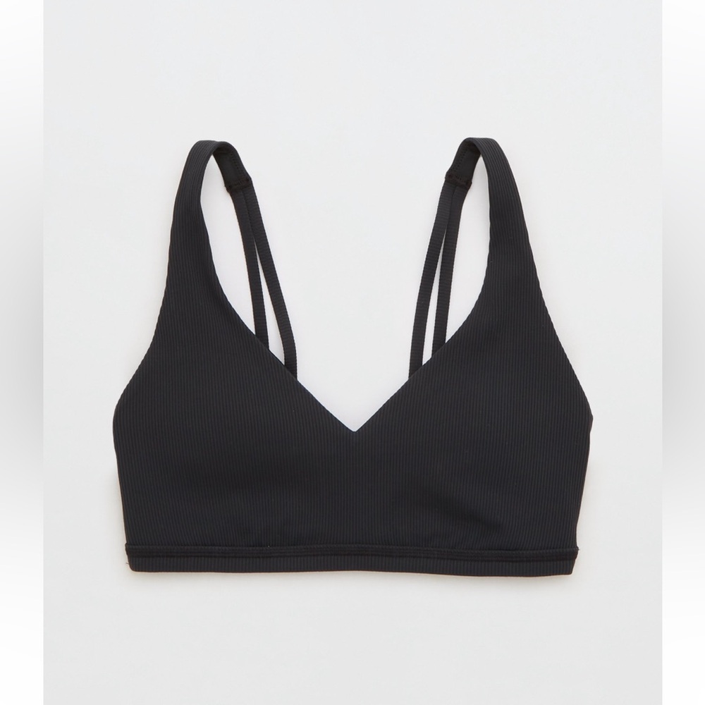 Aerie Ribbed Plunge Sports Bra